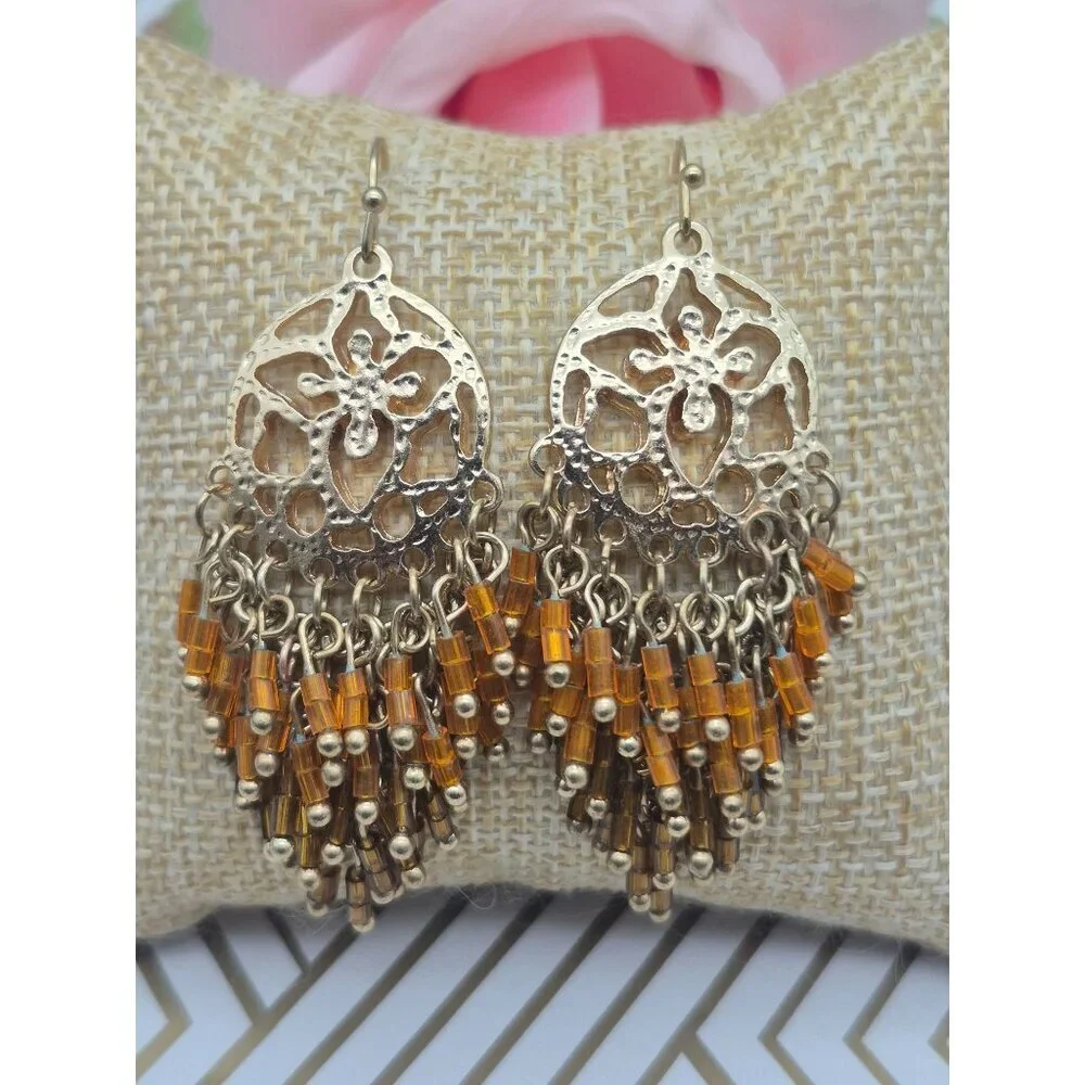 Cute Gold Tone Dangle Bead 3